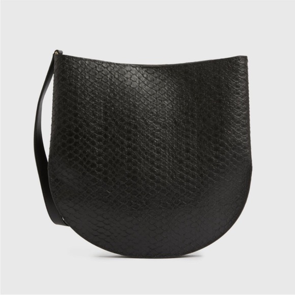 All Saints Handbags - All Saints $500 Leather Python Black hobo bag- slight flaw/ call out